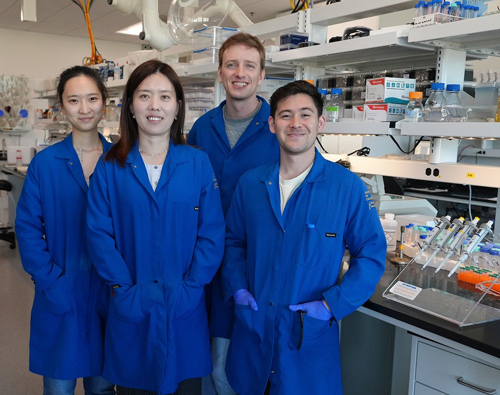 From left: Yulai Zhang, Han Li, William Black, and Derek Aspacio