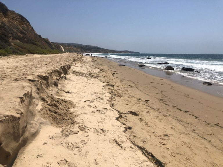 With recently awarded funding from NASA, Brett Sanders, UCI professor of civil and environmental engineering, will pursue new tools and techniques for measuring the impact of sea level rise on beaches and dunes, including at Crystal Cove State Park’s Pelican Point, in Newport Beach, pictured here. Brett Sanders / UCI