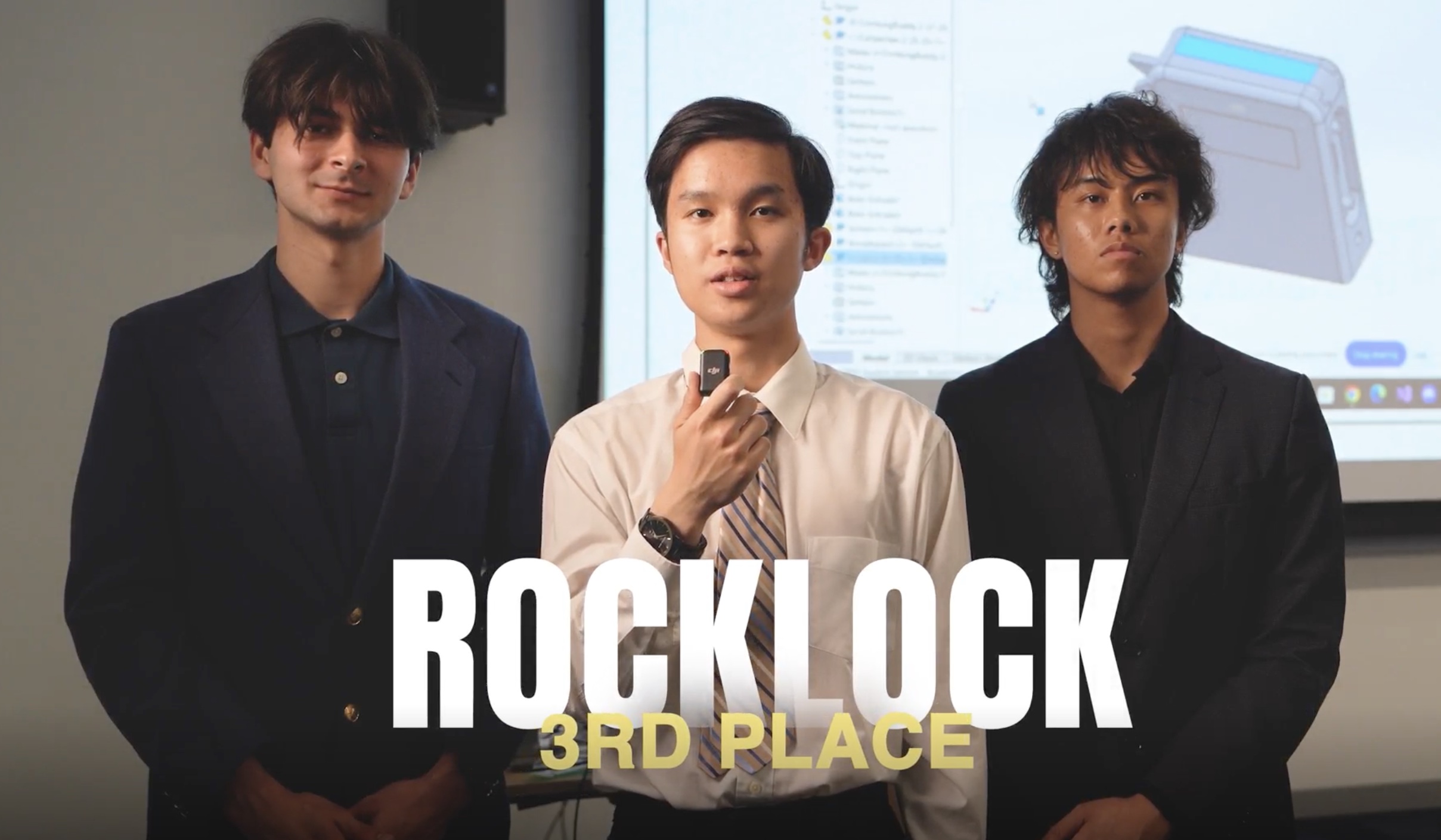 The RockLock team created a device to make rock climbing safer. The RockLock team created a device to make rock climbing safer.