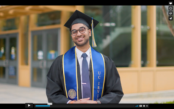 Student speaker Sishir Jayanthi, mechanical engineering, spoke to his fellow graduating class about their role in shaping the future: “Let us come together and help create a more promising future for those who follow. Let us come together and do what we were meant to: create a better tomorrow.”