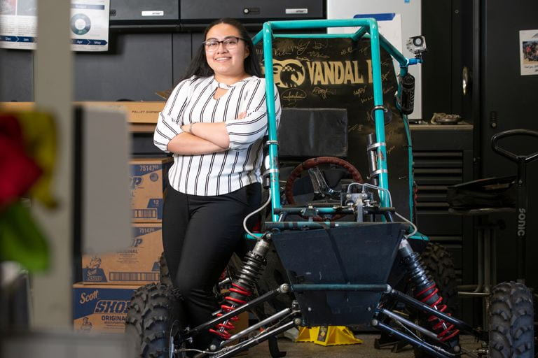 Class of 2022 graduate Claudia Flores, B.S. in mechanical engineering. Steve Zylius/UCI