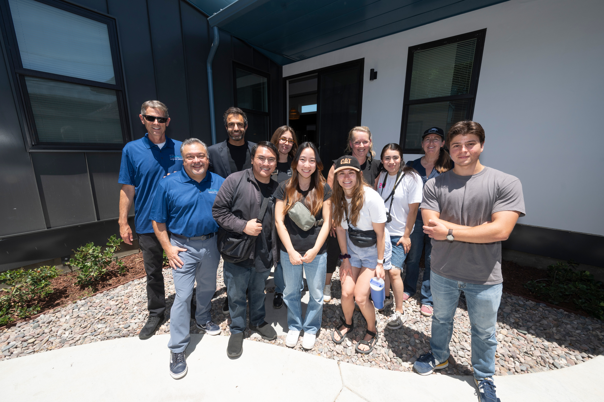 TeamMADE members in front of the home at the ribbon-cutting ceremony. (Photo: Steve Zylius/UC Irvine) TeamMADE members in front of the home at the ribbon-cutting ceremony. (Photo: Steve Zylius/UC Irvine)