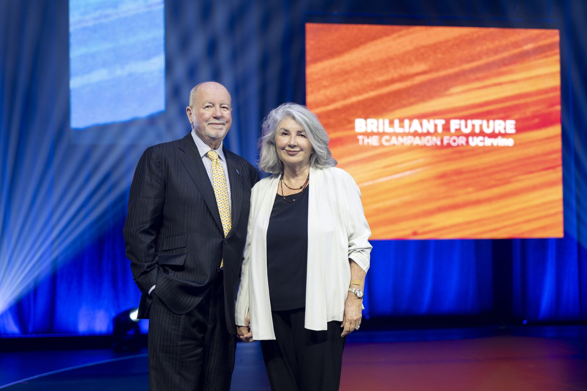 Jimmy and Sheila Peterson served as chairs of the Brilliant Future campaign – the largest campaign in UC Irvine’s history. Steve Zylius / UC Irvine Jimmy and Sheila Peterson served as chairs of the Brilliant Future campaign – the largest campaign in UC Irvine’s history. Steve Zylius / UC Irvine