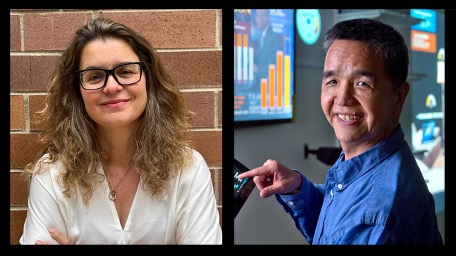 UCI Professors Athina Markopoulou and G.P. Li, the new and former directors of the California Institute for Telecommunications and Information Technology (CalIT2) UCI Professors Athina Markopoulou and G.P. Li, the new and former directors of the California Institute for Telecommunications and Information Technology (CalIT2)