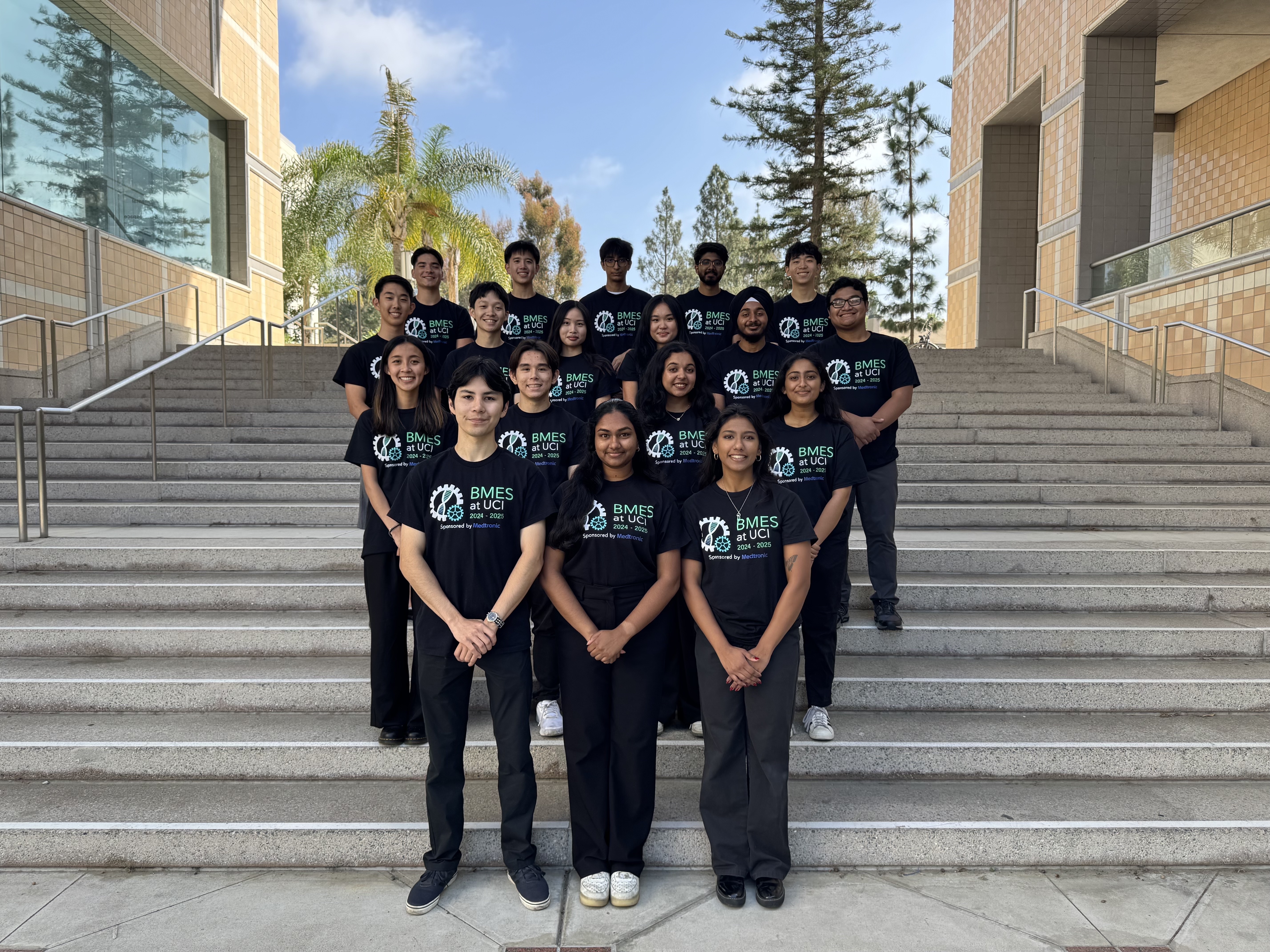 President Neha Muvvala stands front and center with the 2024-2025 board members of BMES. President Neha Muvvala stands front and center with the 2024-2025 board members of BMES.