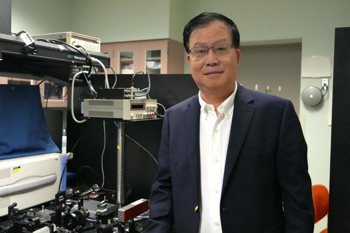 “For decades, the scattering of light has been a fundamental barrier to seeing deep into living tissue with clarity. Our goal is to break through this barrier,” says principal investigator Zhongping Chen, UC Irvine professor of biomedical engineering. Caroline Yuzefa Lu  / Samueli School of Engineering Zhongping Chen
