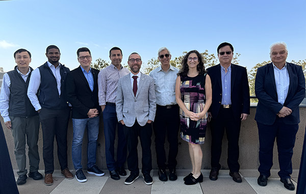 UCI Samueli School Dean Magnus Egerstedt (center) presented 2025 Spring Faculty Awards to (from left) Penghui Cao, Quinton Smith, Maxim Shcherbakov, Amir AghaKouchak, Vasan Venugopalan, Naomi Chesler, Zhongping Chen, Fadi Kurdahi and Hung Cao (not pictured). UCI Samueli School Dean Magnus Egerstedt (center) presented 2025 Spring Faculty Awards to (from left) Penghui Cao, Quinton Smith, Maxim Shcherbakov, Amir AghaKouchak, Vasan Venugopalan, Naomi Chesler, Zhongping Chen, Fadi Kurdahi and Hung Cao (not pictured).