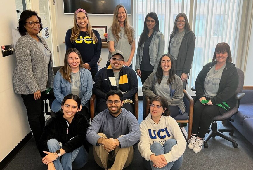 Robin Jeffers, left, with the Undergraduate Student Affairs Office staff.