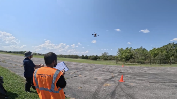 The UCI drone Widow flying in the SUAS competition