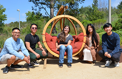 Christine King with some SIRiPods participants and graduate student Joanne Ly