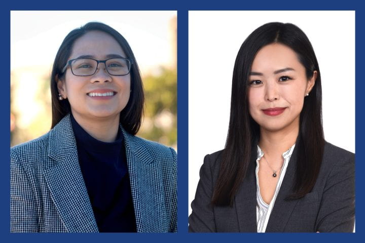 Herdeline Ann “Digs” Ardoña (left), assistant professor of chemical and biomolecular engineering, and Seunghyun Sim, assistant professor of chemistry, are among 126 early-career scientists to be named 2026 Sloan Research Fellows by the Alfred P. Sloan Foundation.
