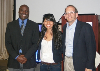 Dean Gregory Washington, Engineering Mentee Deysi Alvarado, Dean Hal Stern