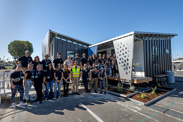 The award-winning home and team at the Orange County Sustainability Decathlon