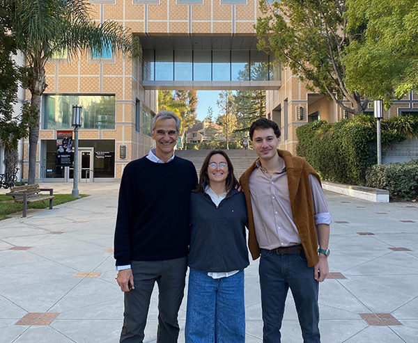 “This research has great potential for advancing energy-efficient technologies and improving system designs across various disciplines,“ said Distinguished Professor Tryphon Georgiou, pictured, left, with coauthors Olga Movilla Miangolarra (center) and Ralph Sabbagh (right). 